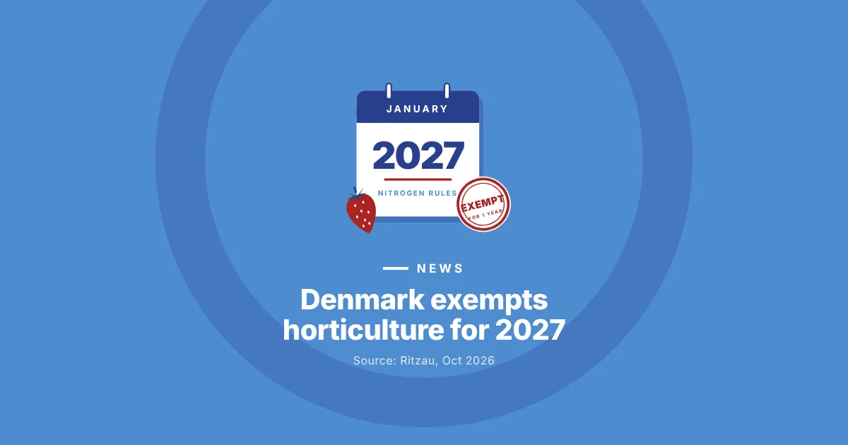 Denmark exempts fruit and vegetable growers from 2027 nitrogen limits